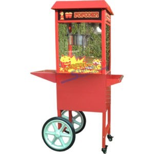 Popcornmachine met onderwagen Popcornmachinekar