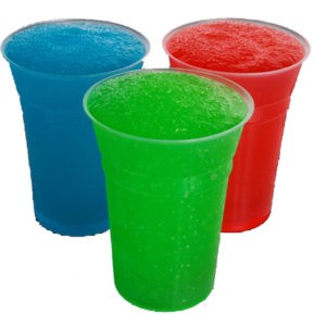 Slush-Bekers-groene-blauwe-en-rode-slushpuppie