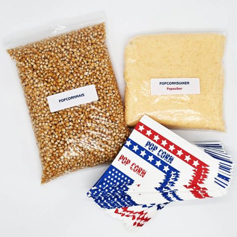 Popcorn Zoet pakket, Grondstoffen voor zoete popcorn, Zoete popcorn maken