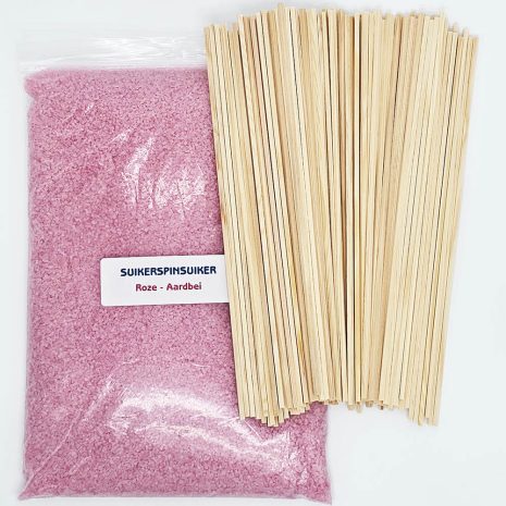 Suikerspin Aardbei, Aardbeien suikerspin, Roze suikerspinsuiker, rode suikerspin, suikerspinpakket roze