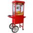 Popcornmachine op decoratieve onderwagen, Popcornmachine set, Popcorn machine op kar